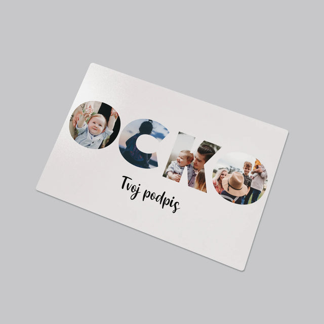 Slovo Z Fotografií: Ocko Z Tvojich Fotografií - Podložka Na Stôl