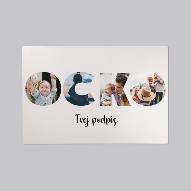 Slovo Z Fotografií: Ocko Z Tvojich Fotografií - Podložka Na Stôl