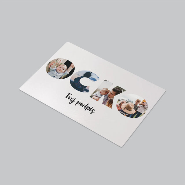 Slovo Z Fotografií: Ocko Z Tvojich Fotografií - Podložka Na Stôl