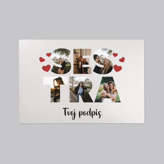 Slovo Z Fotografií: Sestra Z Tvojich Fotografií - Podložka Na Stôl