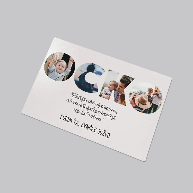 Slovo Z Fotografií: Môj Výnimočný Ocko - Podložka Na Stôl