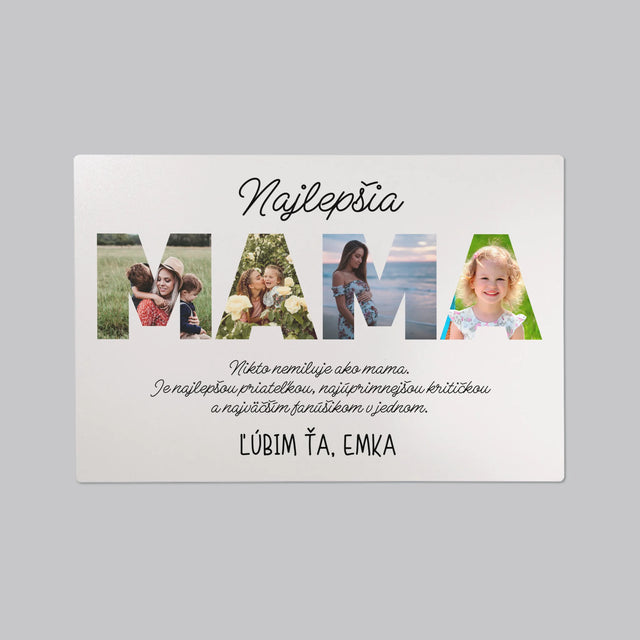 Slovo Z Fotografií: Najúžasnejšia Mama Na Svete - Podložka Na Stôl
