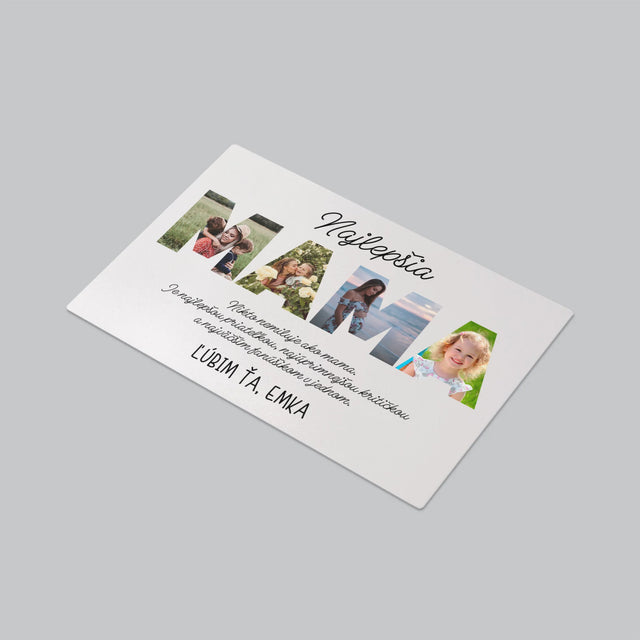 Slovo Z Fotografií: Najúžasnejšia Mama Na Svete - Podložka Na Stôl