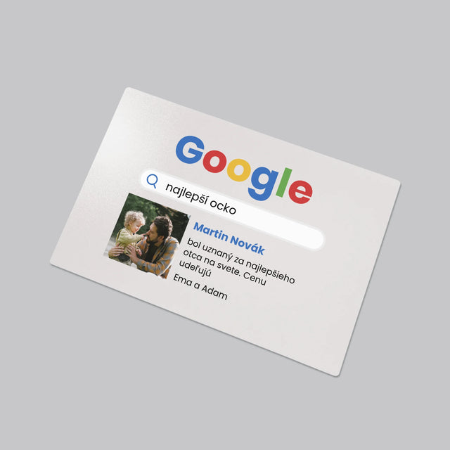 Fotografia A Podpis: Najlepší Ocko Výsledok Google - Podložka Na Stôl