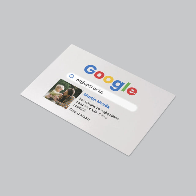 Fotografia A Podpis: Najlepší Ocko Výsledok Google - Podložka Na Stôl