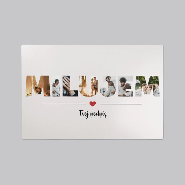 Slovo Z Fotografií: Milujem Z Tvojich Fotografií - Podložka Na Stôl