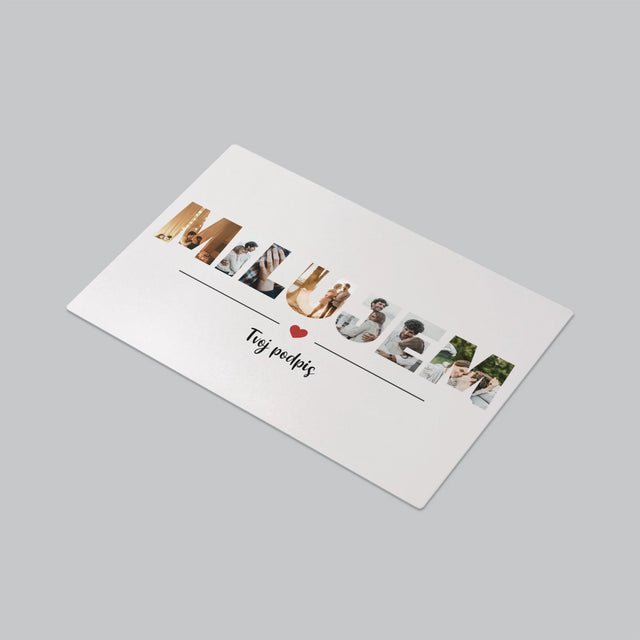 Slovo Z Fotografií: Milujem Z Tvojich Fotografií - Podložka Na Stôl