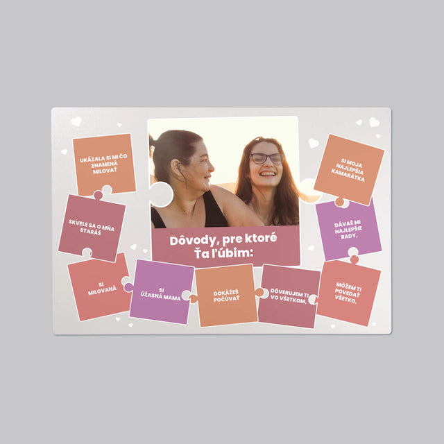 Fotografia A Podpis: Dôvody, Pre Ktoré Ťa Ľúbim Mami - Podložka Na Stôl