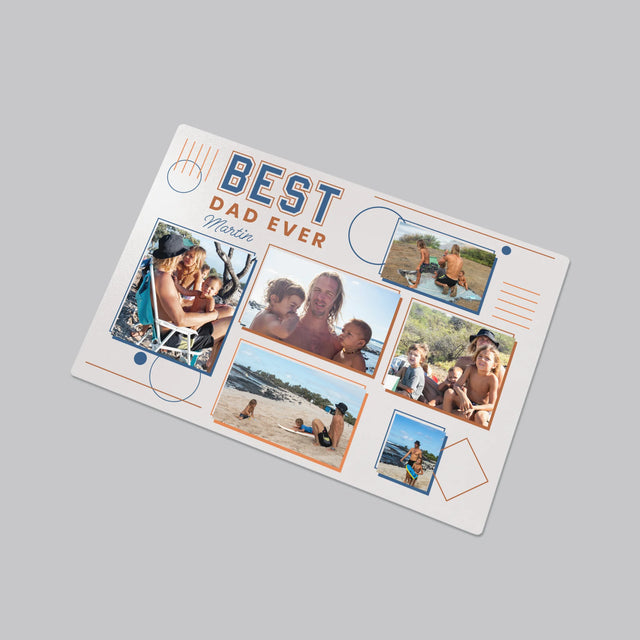 Fotokoláž: Best Dad Ever - Podložka Na Stôl