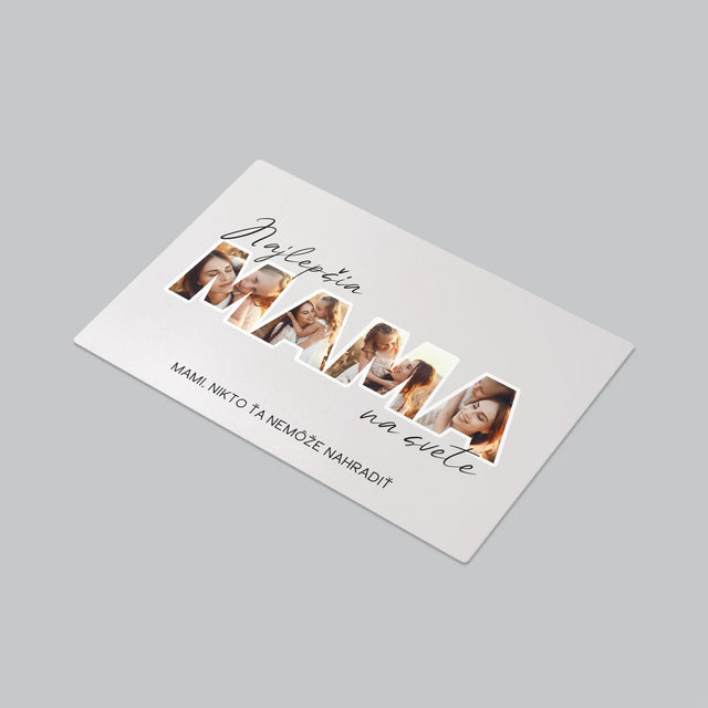 Slovo Z Fotografií: Najlepšia Mama Na Svete Fotografie - Podložka Na Stôl