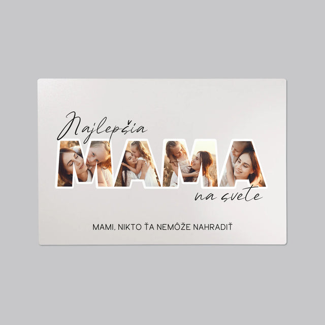 Slovo Z Fotografií: Najlepšia Mama Na Svete Fotografie - Podložka Na Stôl