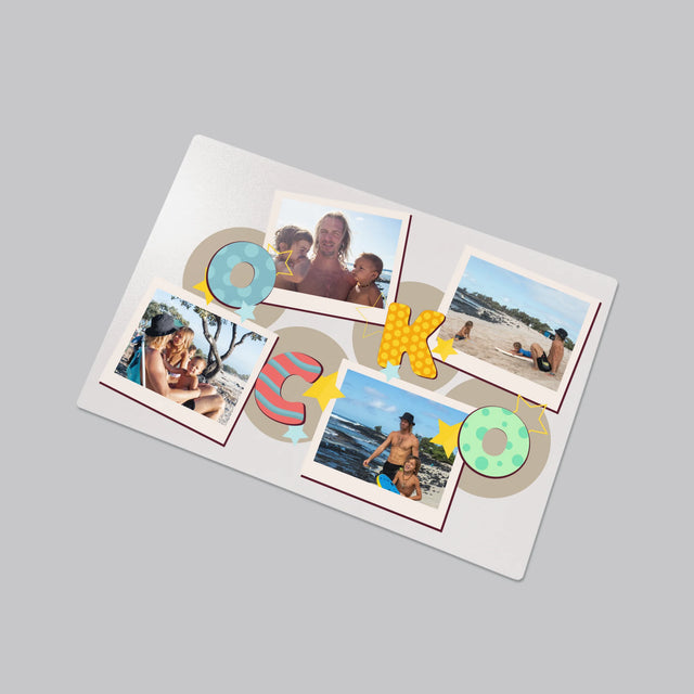 Fotokoláž: Písmená Ocko - Podložka Na Stôl