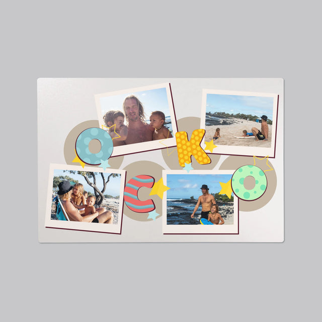 Fotokoláž: Písmená Ocko - Podložka Na Stôl