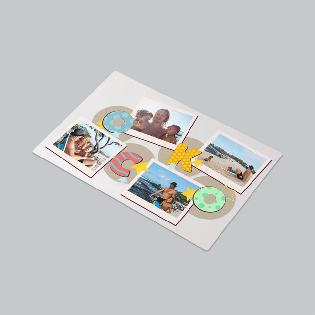 Fotokoláž: Písmená Ocko - Podložka Na Stôl