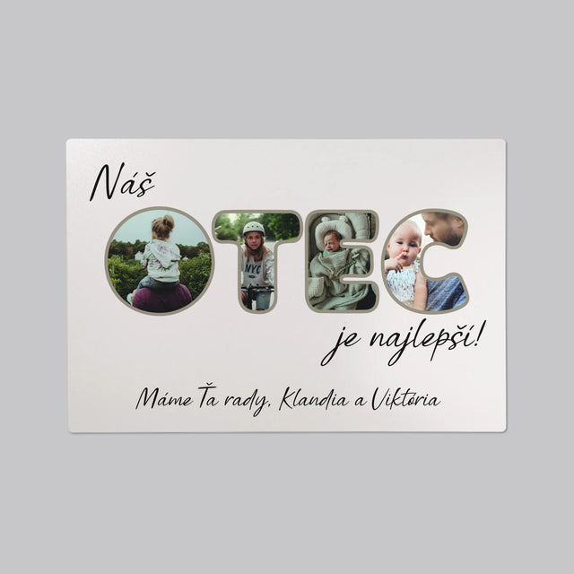 Slovo Z Fotografií: Náš Otec Je Najlepší - Podložka Na Stôl