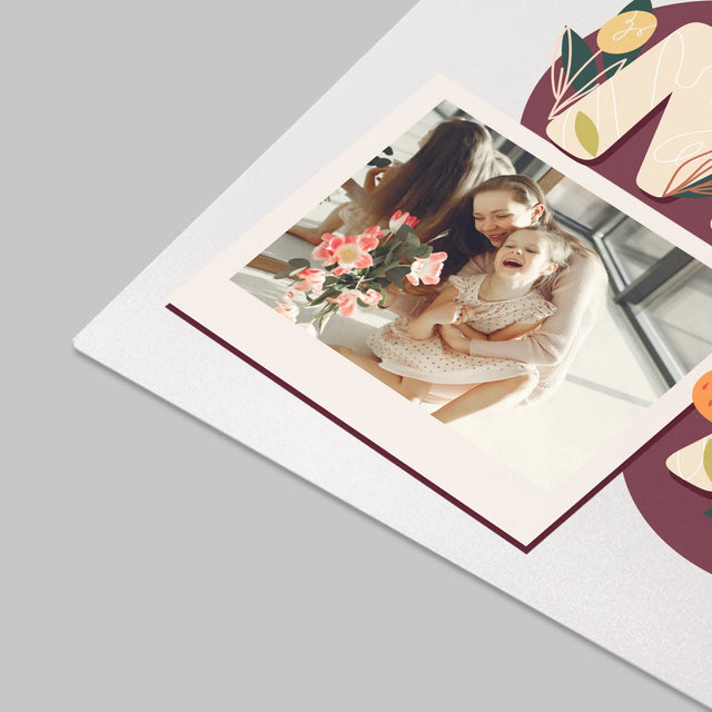 Fotokoláž: Písmená Mama - Podložka Na Stôl