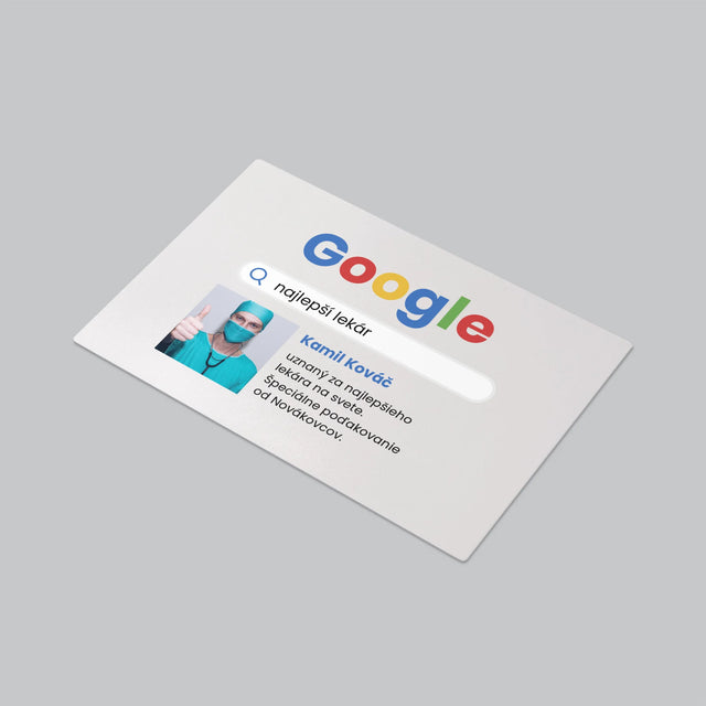 Fotografia A Podpis: Najlepší Lekár Výsledok Google - Podložka Na Stôl