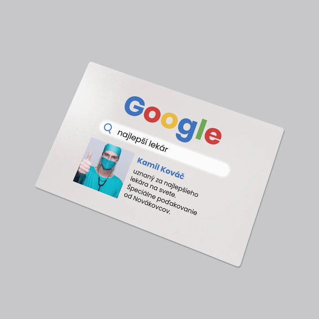 Fotografia A Podpis: Najlepší Lekár Výsledok Google - Podložka Na Stôl