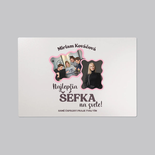Fotokoláž: Najlepšia Šéfka - Podložka Na Stôl