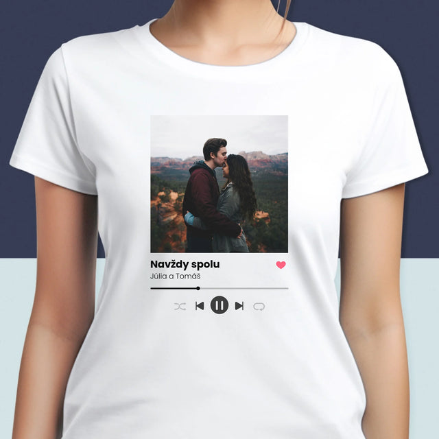 Fotografia A Podpis: Spotify S Tvojou Fotografiou - Dámske Tričko