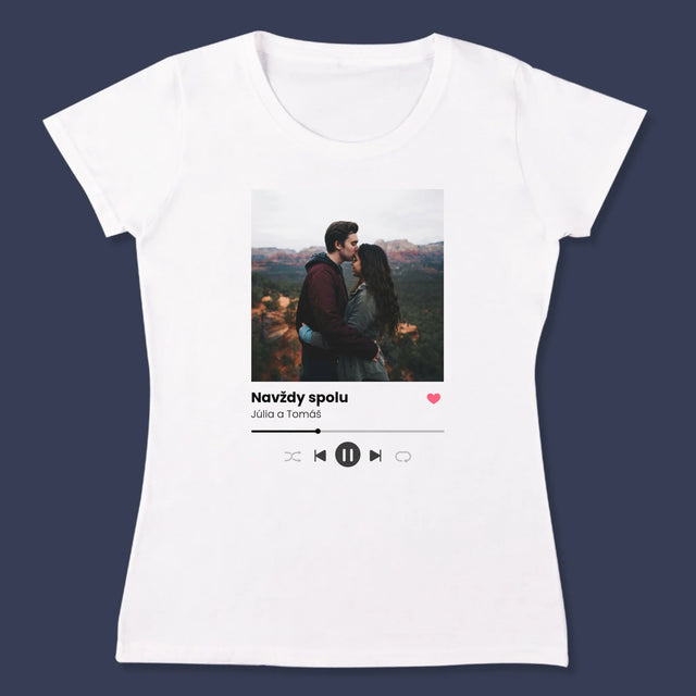 Fotografia A Podpis: Spotify S Tvojou Fotografiou - Dámske Tričko