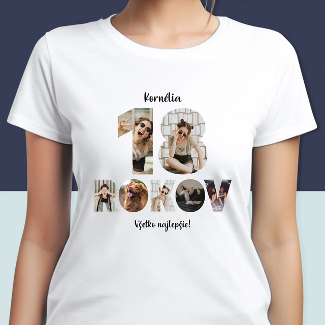 Slovo Z Fotografií: 18 Rokov Z Tvojich Fotografií - Dámske Tričko