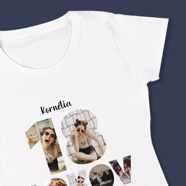 Slovo Z Fotografií: 18 Rokov Z Tvojich Fotografií - Dámske Tričko