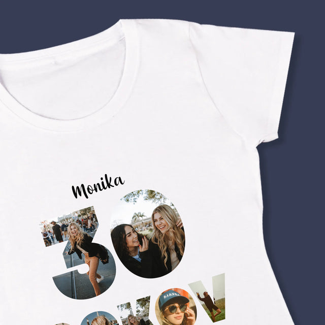 Slovo Z Fotografií: 30 Rokov Z Tvojich Fotografií - Dámske Tričko