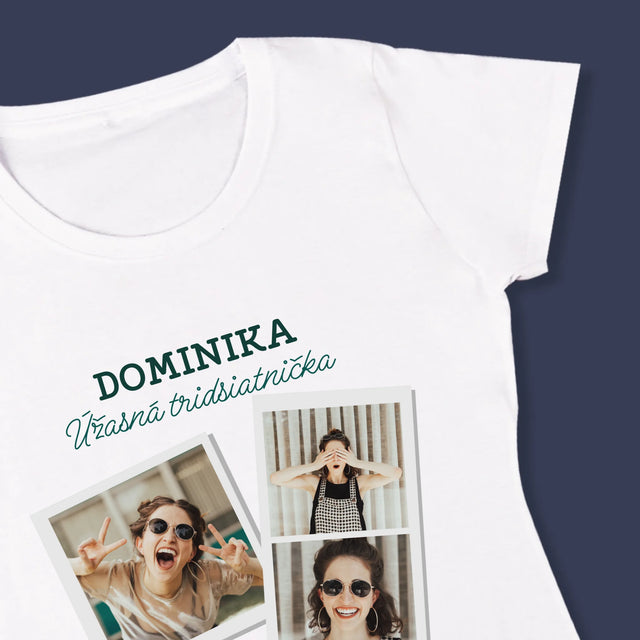 Fotokoláž: Úžasná Tridsiatnička - Dámske Tričko