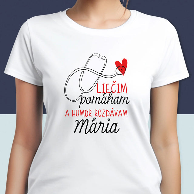 Meno A Podpis: Liečim Pomáham - Dámske Tričko