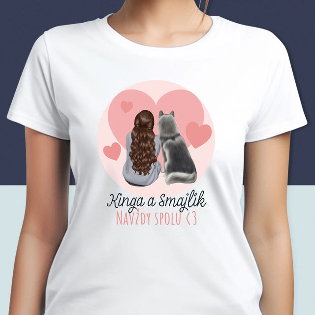 Tvorenie Postavy: Psí Kamarát - Dámske Tričko