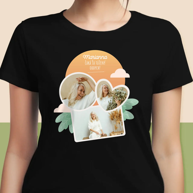 Fotokoláž: Vysnívaný Oddych - Dámske Tričko