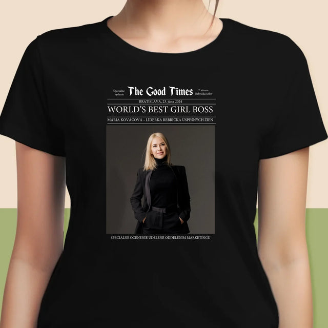 Obálka Časopisu: World’S Best Girl Boss - Dámske Tričko