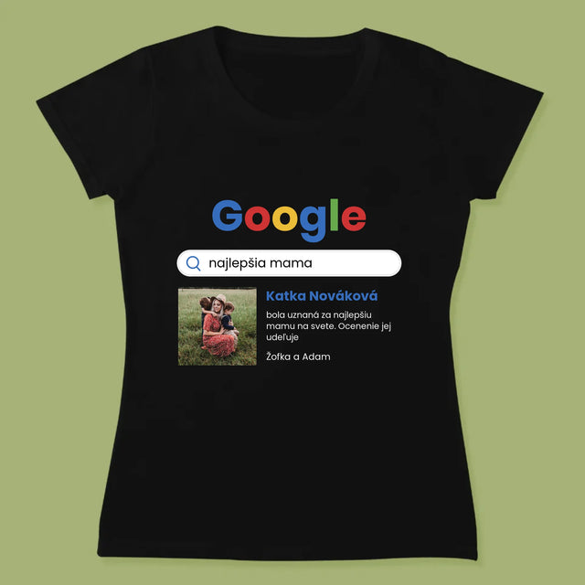 Fotografia A Podpis: Najlepšia Mama Výsledok Google - Dámske Tričko