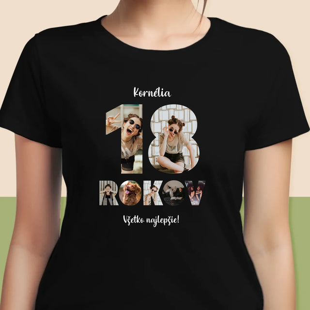 Slovo Z Fotografií: 18 Rokov Z Tvojich Fotografií - Dámske Tričko
