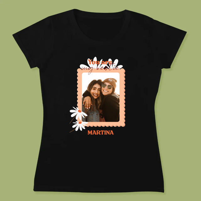 Fotokoláž: Fotografia Besties - Dámske Tričko