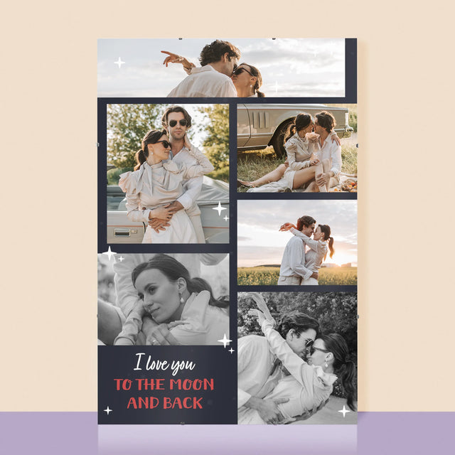 Fotokoláž: To The Moon And Back - Plagát