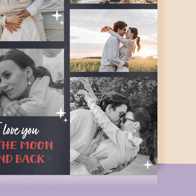 Fotokoláž: To The Moon And Back - Plagát