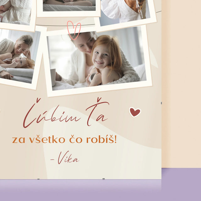Fotokoláž: Ľúbim Ťa Mama Fotografie - Plagát