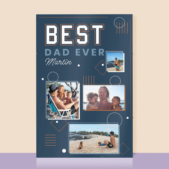 Fotokoláž: Best Dad Ever - Plagát