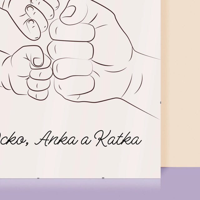 Fotografia A Podpis: Ocko Dieťa Rúčka - Plagát