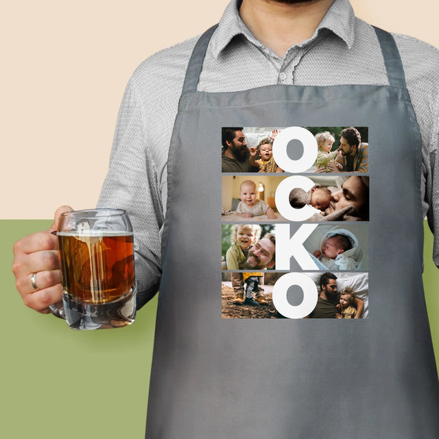 Fotokoláž: Nápis Ocko - Zástera