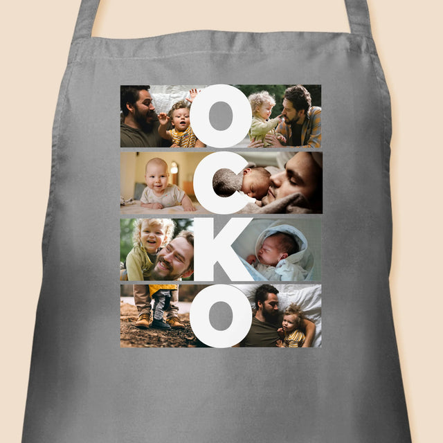 Fotokoláž: Nápis Ocko - Zástera