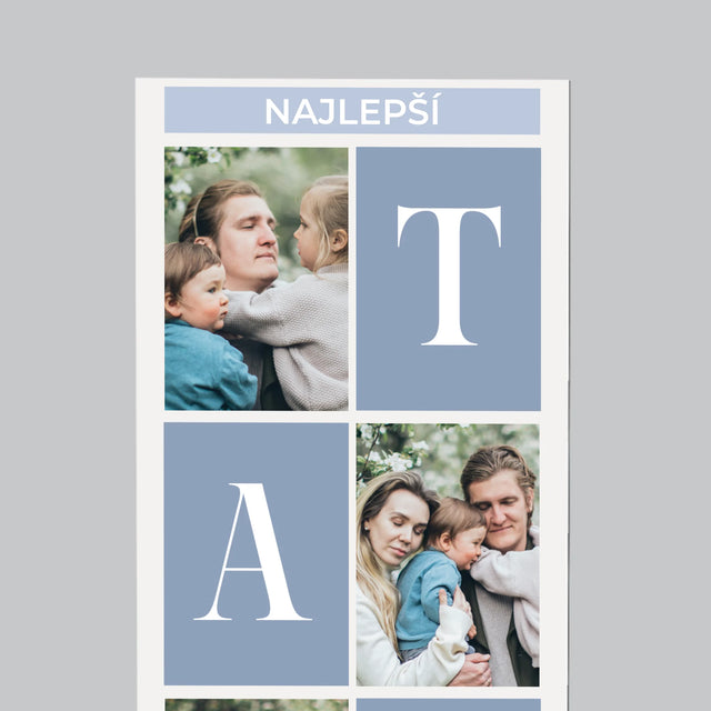 Fotokoláž: Najlepší Tato Koláž - Magnetka Na Chladničku