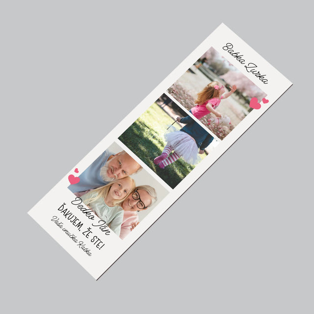 Fotografia A Podpis: Poďakovanie Pre Starých Rodičov - Magnetka Na Chladničku