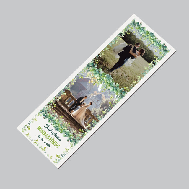 Fotografia A Podpis: Svadobné Poďakovanie Lístky - Magnetka Na Chladničku