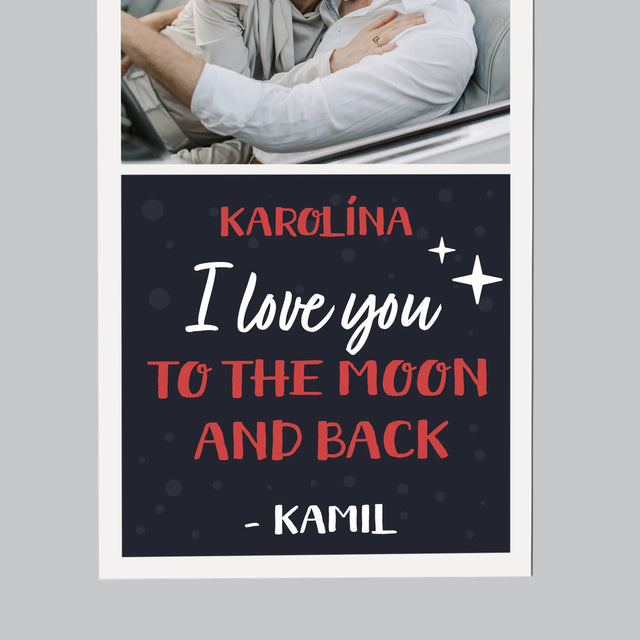 Fotokoláž: To The Moon And Back - Magnetka Na Chladničku