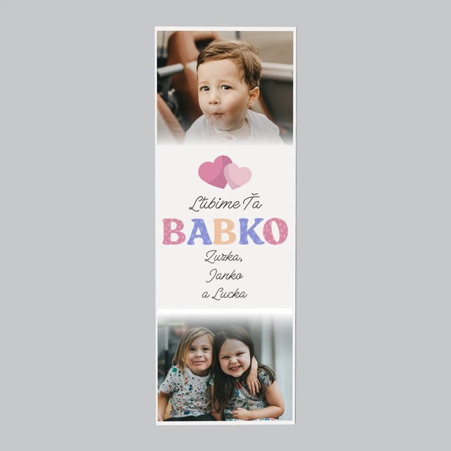 Fotokoláž: Ľúbime Ťa Babka - Magnetka Na Chladničku