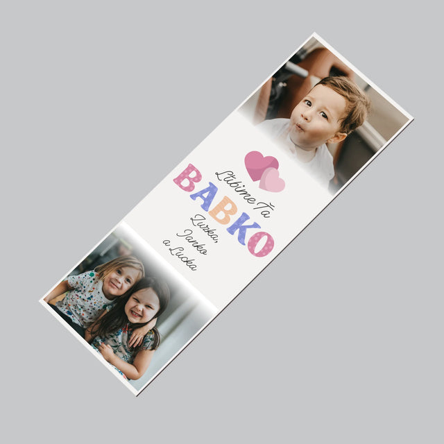 Fotokoláž: Ľúbime Ťa Babka - Magnetka Na Chladničku