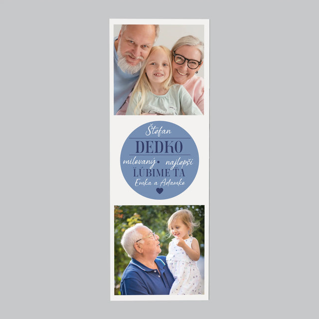 Fotokoláž: Milovaný Dedko - Magnetka Na Chladničku